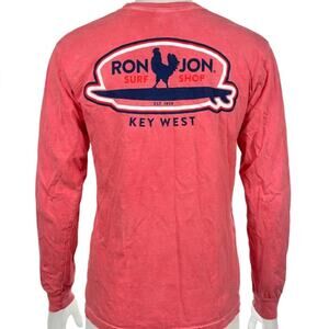 Ron Jon Surf Shop Long Sleeve T-Shirt Size Medium Key West Coral